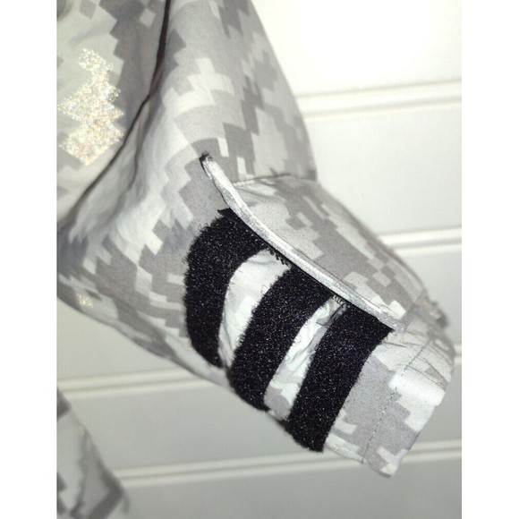 Adidas Men's ID Reflective Track Jacket Gray Digital Camo Full Zip Hooded Size L - Picture 7 of 7